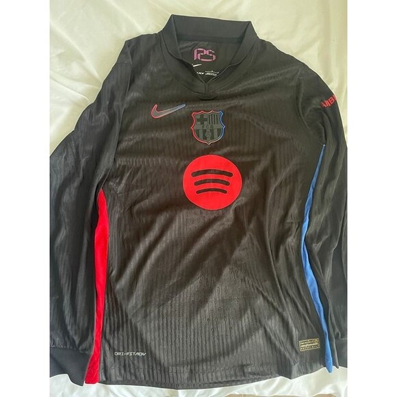 2025 Barcelona Long Sleeve Nike Jersey New Spotify Logo 125 Mens Large